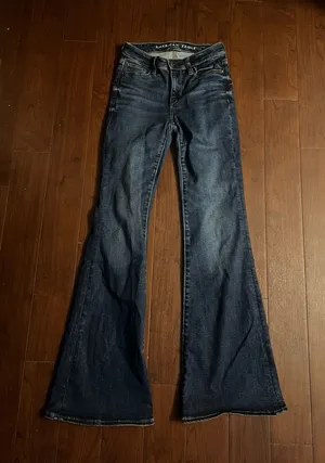 American Eagle Dark Wash Flare Jeans thumbnail 1
