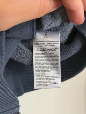 GAP Oversized Icon Full Zip Hoodie Blue Fleece Women’s Small Relaxed Fit thumbnail 6