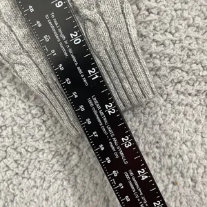 J.Crew Cable Knit‎ Sweater Women S Gray Wool Blend Turtleneck thumbnail 7