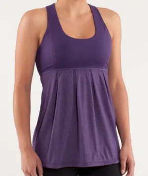 LULULEMON Power Dance Tank Heathered Concord‎ Grape Size 6 thumbnail 1