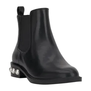NWT On 34th Womens Jeovana Pearl Chelsea Booties 10019682400 Black Smooth 5.5M thumbnail 1