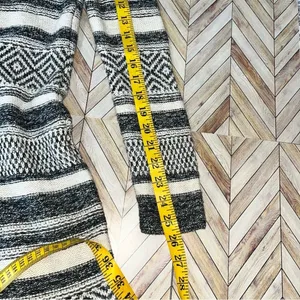 Hollister Long Sleeve Sweater Dress S Black White Fair Isle Boho Cabincore Fall thumbnail 9