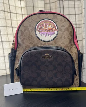 Coach Court Limited Edition Blocked Signature Canvas Leather Mini Backpack thumbnail 1