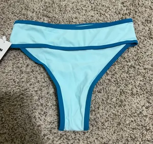 Sienna swim high rise bikini bottom Blue thumbnail 5