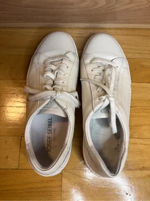 Josef Seibel Women's White Leather Low Top Sneakers - Size 8 thumbnail 5
