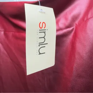 Simlu 2XL Burgundy Faux Leather‎ Pencil Skirt Mob Wife Office Siren Biker Core thumbnail 7