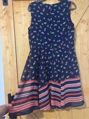 🍉 Maison Jules Watermelon Print Fit & Flare Dress – Size‎ L Excellent condition thumbnail 6