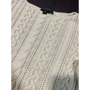 Lauren‎ Ralph Lauren mint greenCable Knit Sweater - Luxurious Comfort B-30 thumbnail 3