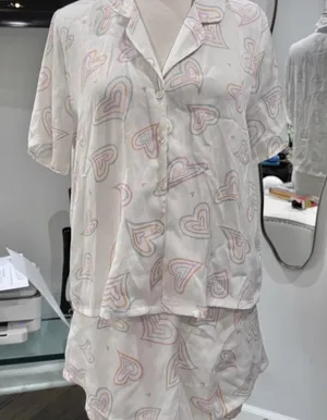 Abound for Nordstrom Cream Pajama Set Heart Print thumbnail 1