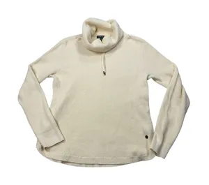 Ralph Lauren Lauren Jeans Co womens cream mock neck waffle knit sweater. Size M. minimal thumbnail 1