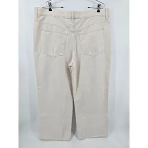 Madewell Low-Slung Baggy Jeans Womens 33 Bone White NS358 100%‎ Cotton NWT thumbnail 3