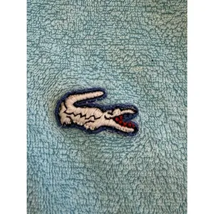 Vintage Lacoste Women's Terry Cloth Polo Shirt Blue Small Y2K Textured thumbnail 15