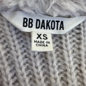 BB Dakota Sherpa Vest Knit Back Shawl Collar Rennie Sweater Vest Size XS Cream thumbnail 3