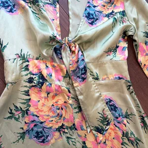 ASOS Green Floral Dress US 6 C27-058 thumbnail 6