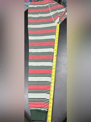 Pact Unisex Size XL Flurry Stripe One For All Holiday Pajama Set thumbnail 7