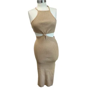Petal & Pup Yareli Midi Sweater‎ Knit Dress In Beige Sz Large/XL thumbnail 2