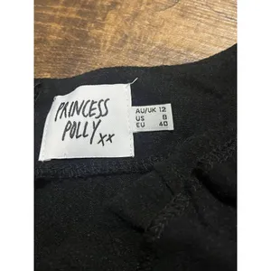 Princess Polly Selby linen textured mini skirt black thumbnail 4