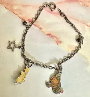 Disney silver tone Eyore charm bracelet thumbnail 1