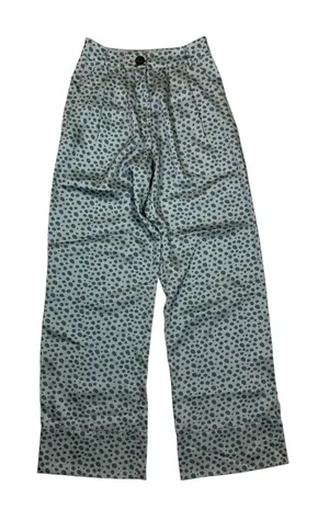 Amber Sakai Blue‎ Polka Dot Wide Leg High Rise Retro Pants 6 thumbnail 1