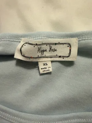Hippie Rose Toplight blue with lace on bottom size xl thumbnail 3