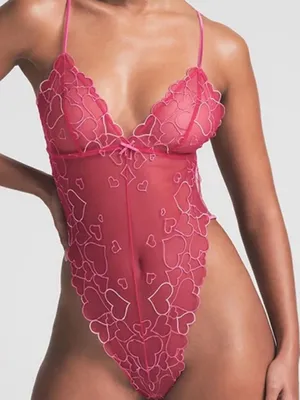 SKIMS NWOT Embroidered Tulle
Teddy - Punch Size XL‎ thumbnail 1