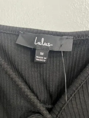 Lulus Babydoll Style Black (Washed black) Crop Top Size M NWT. Women's. thumbnail 8
