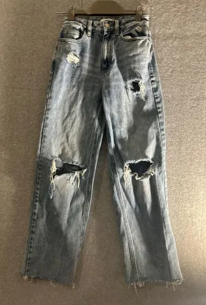 PacSun 90s Boyfriend Jeans Womens 23 Blue Distressed‎ High Rise Straight Leg thumbnail 1