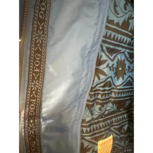 London Fog 2 in 1 Vintage Blue Puffer Parka Jacket Patterned Lining Womens M thumbnail 8
