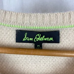 Sam Edelman Tan Angora Blend Soft Cropped 3/4 Sleeve Sweater M thumbnail 6