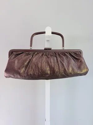 HOBO International Leather Frame Clutch Brown Size OS thumbnail 2