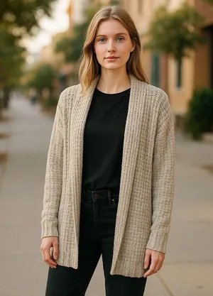 Knit Open Cardigan thumbnail 1