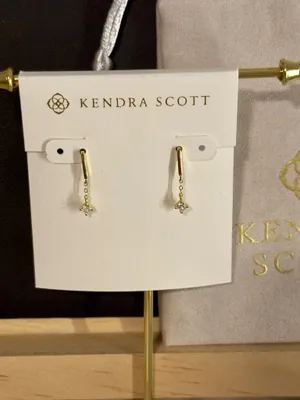 Kendra Scott 18k gold drop crystal earrings thumbnail 4