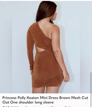 Keaton Mini Dress Brown thumbnail 2