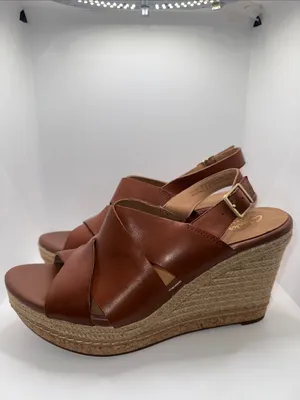 Clarks Amelia Dally Platform Sandals Brown Leather Women’s 10 thumbnail 2