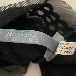 Aerie Mesh Lace Bralette, Black, Size M, EUC thumbnail 5