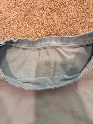 free people light blue short sleeve crop top thumbnail 7