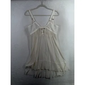Elomi 36DDD Priya Babydoll Chemise Lace Mesh Ruffle Crystal Ivory EL4551VAA thumbnail 9