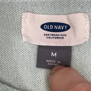 Old Navy Womens Sweater Size Medium Teal Cotton Crew Neck‎ thumbnail 4