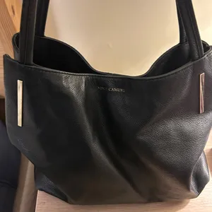 Vince Camuto Black Textured Leather Handbag thumbnail 1