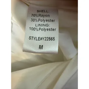 DO+BE White Wide Leg Pleated‎ High Rise Trousers Pants Womens Medium thumbnail 3