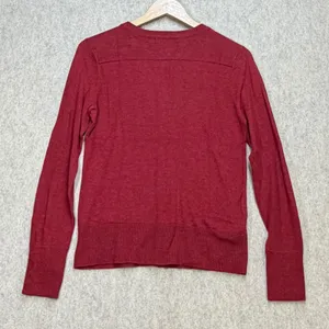 Eddie Bauer Women Small‎ Red Classic Preppy Ivy League Academia Button Cardigan thumbnail 2