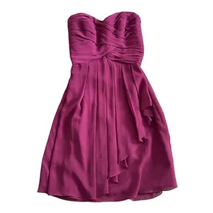 David’s Bridal Strapless Plum Dress Size‎ 4 Bridesmaid Formal Back Zip thumbnail 3