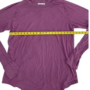 We The Free Long Sleeve Tee Womens Medium Purple Slub Knit Boho Gorpcore thumbnail 6