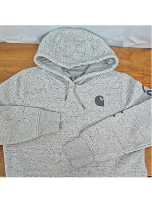 Ladies' Carhartt Heather Gray Relaxed Fit Sweatshirt Medium thumbnail 4