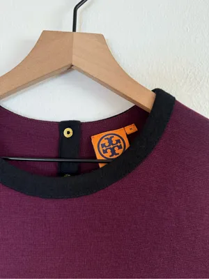 Tory Burch Anthea Burgundy Wool Blend Dress thumbnail 4