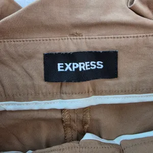 Express Womens Tan Khaki High Waisted Wide Leg Paperbag Trousers‎ 8R thumbnail 4