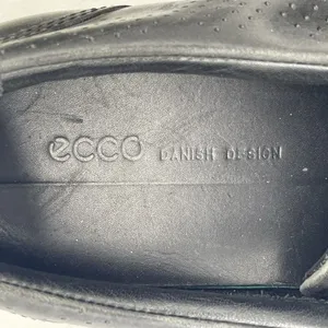 ECCO Womens Size 7 Shoes Black Soft‎ Perforated Leather Low Top Lace Up Sneakers thumbnail 13