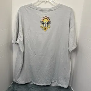 Simply Southern T-Shirt Women Kind Butterfly Flowers Medium Large Gray Oversized thumbnail 5