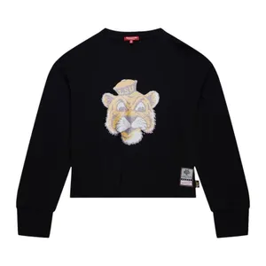 NWT! Mitchell & Ness Louisiana State University Glitter Crop Crewneck - Size L thumbnail 1