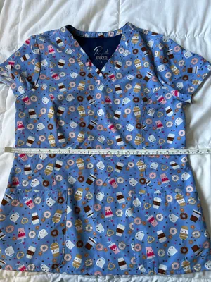 Maevn blue scrub top thumbnail 3